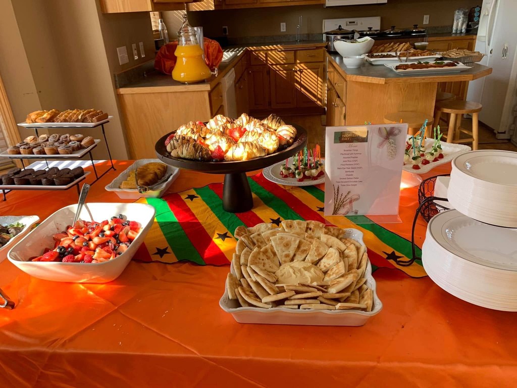 Guests sharing a meal